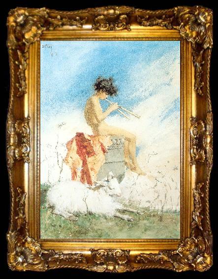 framed  Marsal, Mariano Fortuny y Idyll, ta009-2